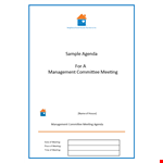 Management Committee Meeting Agenda example document template