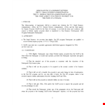 Small Business Administration Memorandum Agreement example document template 