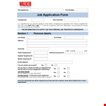 Employment Application Template - Apply Easily & Efficiently, Including Details & Sections example document template
