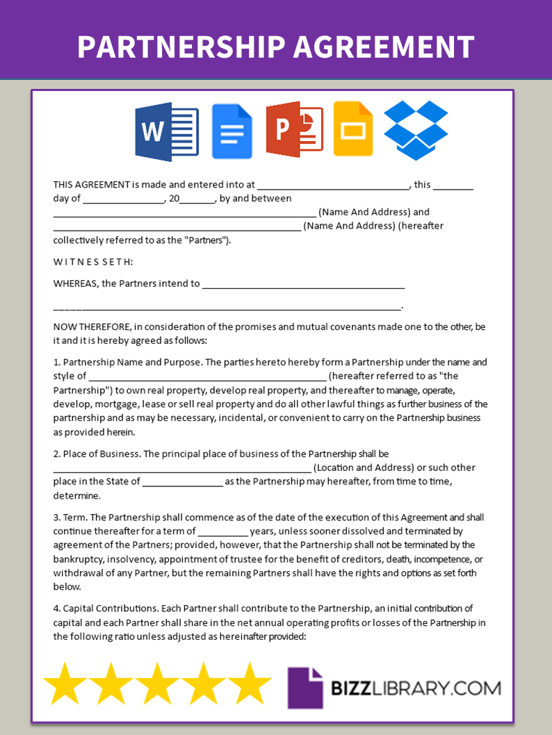 partnership agreement example