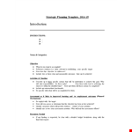 Strategic Plan Template - Assessments, Targets, Activities, and Objectives example document template