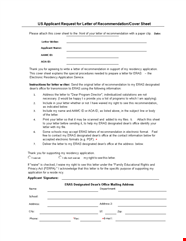 Recommendation Submission Cover Sheet Example