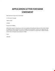 Bank Statement Request Letter How To Write A Bank Statement Request 
