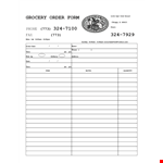Order Grocery Form | Easy Phone Ordering - HPP Grocery example document template