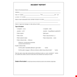 Efficient Incident Report Template for Controller, Crowd and Patron Incident example document template