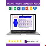 Baseball Fundraiser Calendar Poster example document template