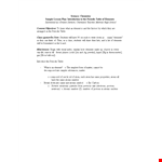 Detailed Chemistry Lesson Plan example document template