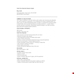 Sales Floor Associate Resume example document template