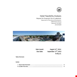 Hotel Feasibility Analysis Proposal Template | Lakewood example document template