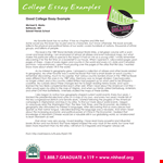 Sample College Experience Essay: Exploring the World of College at Atlas example document template 