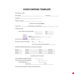 Event Expense Template example document template