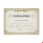 Create a Professional Death Certificate with Our Death Certificate Template example document template