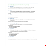 Create Effective Use Case Templates for Your System with Actor Analysis example document template