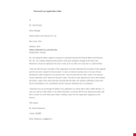 Personal Loan Application Letter example document template