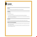 House Keeping Resume example document template