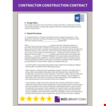  General Contractor Construction Contract example document template
