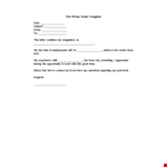 Two Weeks Notice Template example document template