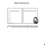 Download Fact Sheet Template: State Capital and Famous Facts example document template