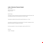 New Business Proposal Letter example document template