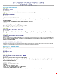 Sample Event Agenda
