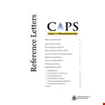 Manager Recommendation Letter Template for Student Skills & Reference example document template