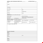 General Client Information Sheet Template example document template