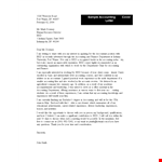 Sample Accounting Cover Letter example document template