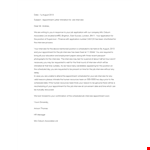 Job Interview Appointment Letter Template example document template