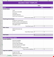 Balance Sheet Template