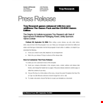 Create a Buzz with Our Press Release Template example document template