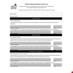 Employee Write Up Form - Document for Student or Employee Warning | Supervisor Template example document template