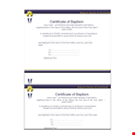 Get Your Free Baptism Certificate for Father & Jesus - Download Now example document template