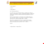 Formal Conference Invitation Letter Template example document template 