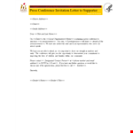 Formal Conference Invitation Letter Template example document template