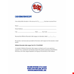 Donation Cash example document template