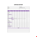Template For Expense Reports example document template