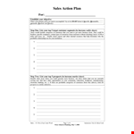 Free Sales Action Plan Example PDF Template for Download example document template
