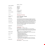 Retail Business Manager Resume example document template 