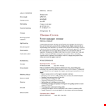 Retail Business Manager Resume example document template