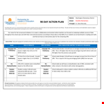 First Days Action Plan Template example document template