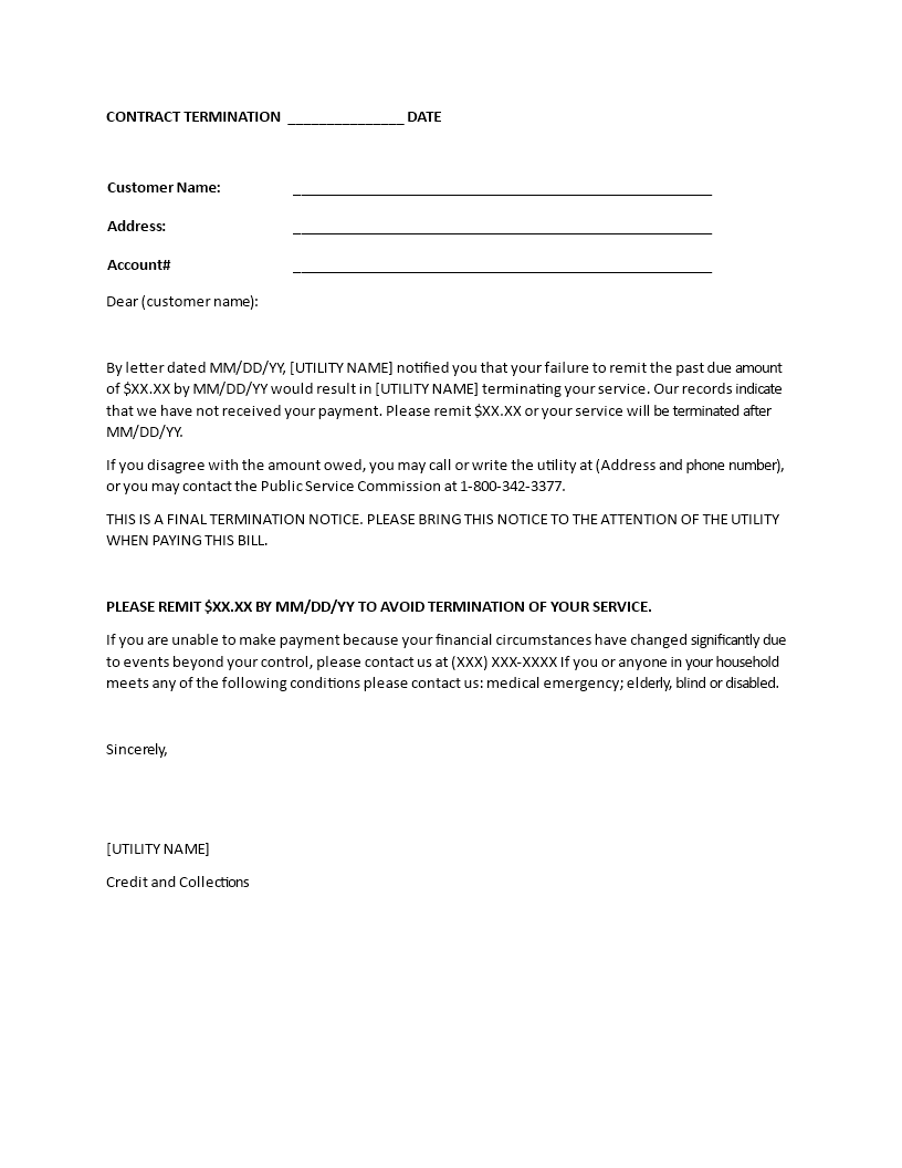 Professional Termination Letter Template Efficient Easy to Use Professional Termination Letter Template Efficient Easy to Use