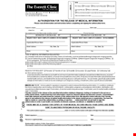 Generic Medical Records Release Form example document template
