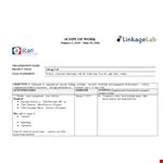 Project Scope of Work Template - Successful Project Management example document template