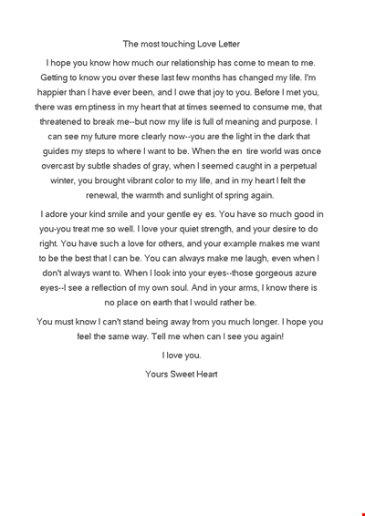 Cute Love Letter To Your Boyfriend