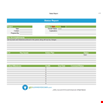 Easy-to-Use Green Status Report Template for Tracking Status and Milestones example document template