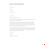 Leave Application Rejection Letter example document template 