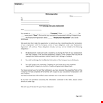 Get Your Signed Employment Relieving Letter and Agreement from the Company example document template
