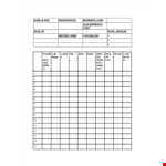 Resident Sign Up Sheet - Free Template for Download example document template