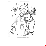 Cute Christmas Coloring Page with Birds | Festive Coloring Pages example document template