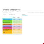 Event Schedule Planner - Organize Your Regional Convention and Havdalah Schedule example document template